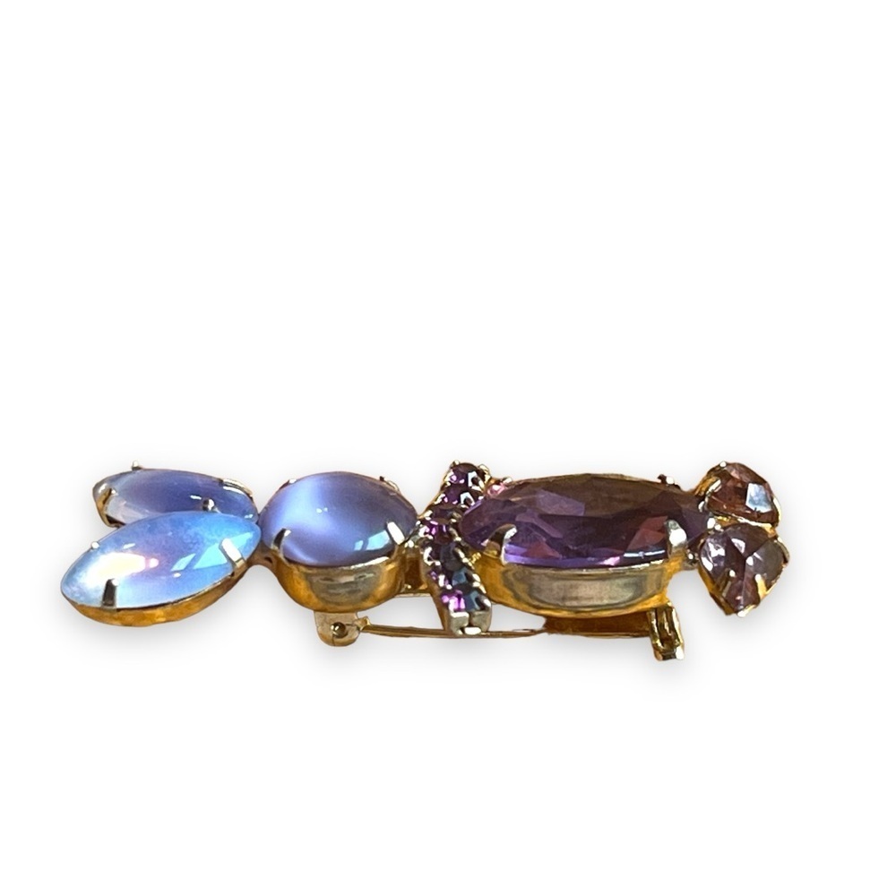 Vintage Rhinestone Rabbit Bunny Figural Pin Brooch - Picture 6 of 9